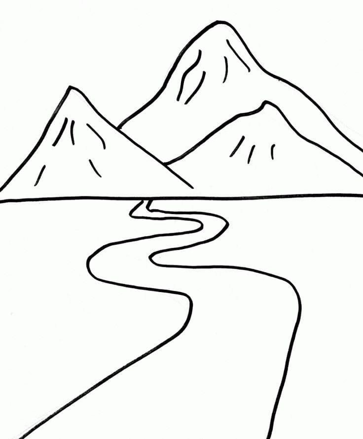 DRAWING A LANDSCAPE WITH GEOMETRICS SHAPES 1|| How to Draw a landscape